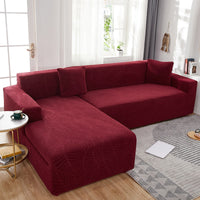 Housse de Canapé d'Angle Imperméable Rouge