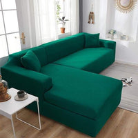 Housse de Canapé d'Angle Vert Canard