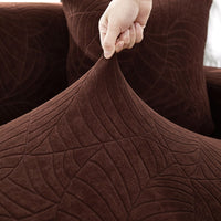 Housse de Canapé d'Angle Imperméable Marron