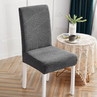 Housse de Chaise Imperméable Feuille Gris Anthracite