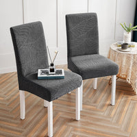 Housse de Chaise Imperméable Feuille Gris Anthracite