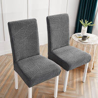 Housse de Chaise Imperméable Feuille Gris Anthracite