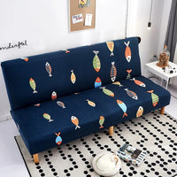 Housse de Clic-Clac bleue à poissons colorés