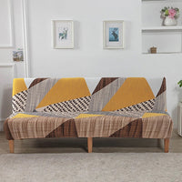Housse de Clic-Clac à motifs abstraits jaunes, marron et beige