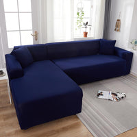 Housse de Canapé d'Angle Bleu Marine