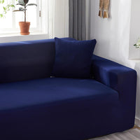 Housse de Canapé d'Angle Bleu Marine