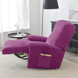 Housse de Fauteuil Relax Velours Violet