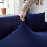 Housse de Canapé d'Angle Bleu Marine