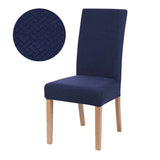 Housse de Chaise Bleu marine en jacquard