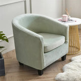 Housse de fauteuil cabriolet velours vert d'eau