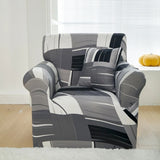 Housse Fauteuil Club Motif Abstrait Gris Urbain