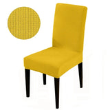 Housse de Chaise Jaune Moutard en jacquard