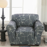 Housse Fauteuil Club marbre foncé gris-noir veiné de blanc