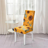 Housse de Chaise jaune à motifs de tournesols