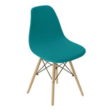 Housse de chaise scandinave bleu canard