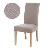 Housse de Chaise Taupe en jacquard