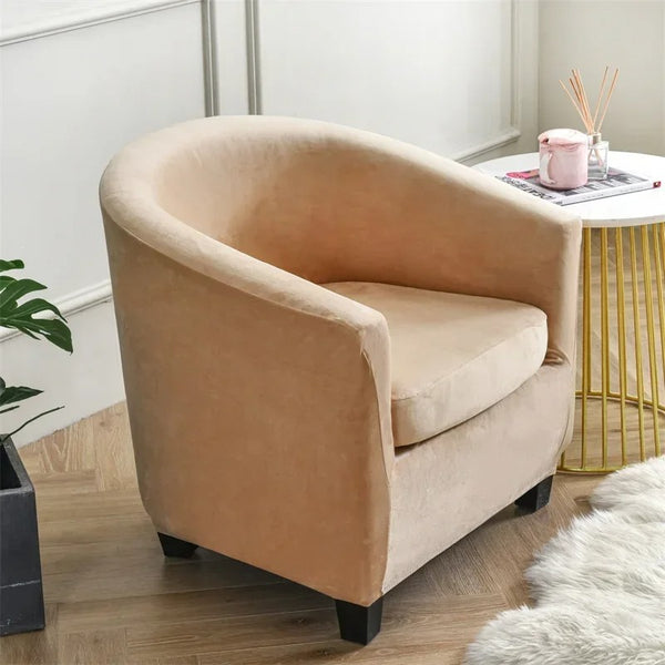 Housse de fauteuil cabriolet velours beige