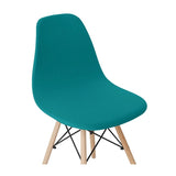 Housse de chaise scandinave bleu canard