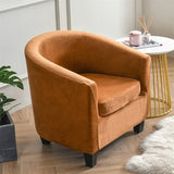 Housse de fauteuil cabriolet velours terracotta doux